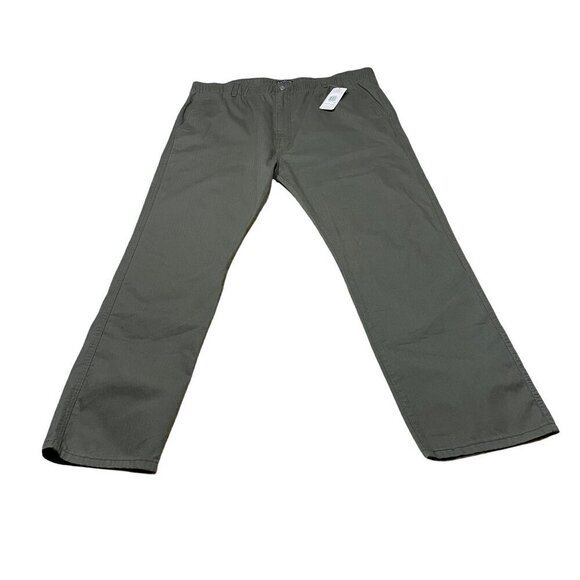 NWT Levi Strauss Signature Chino Olive Green Pants Straight Leg Elastic Size XXL - Picture 16 of 16